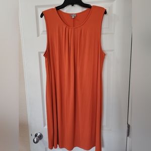 Jjill orange sleeveless dress
